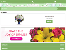 Tablet Screenshot of mckellarsflowers.com
